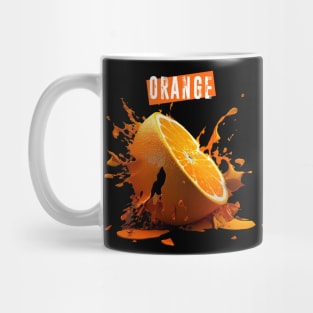 Smashed Orange: A Burst of Empty Rhetoric on a Dark Background Mug